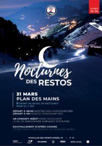 Affiche nocturne des restos Plan Des Main 26
